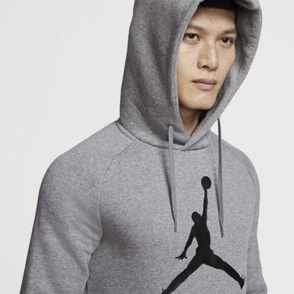 Mens Nike Air Jordan Jumpan Pullover Hoodie Logo Fleece - Picture 2 of 6